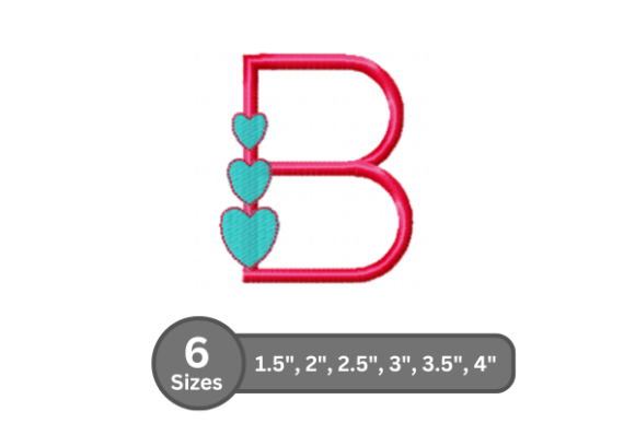 Candy Heart Alphabet- B Review for Seasonal Embroidery
