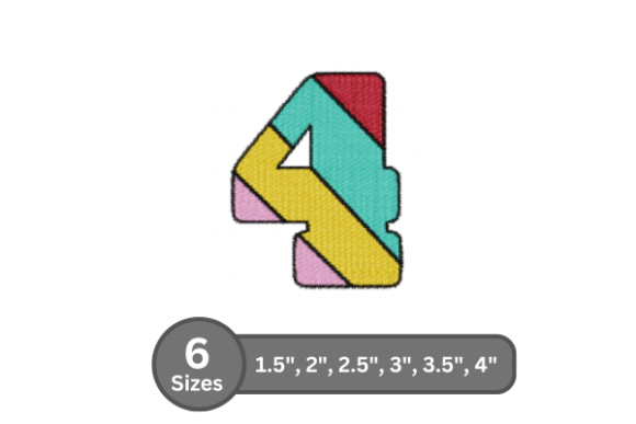 Candy Stripe Number -4 Embroidery Design Review