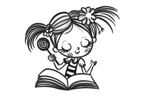 Child Reading Embroidery Design Review