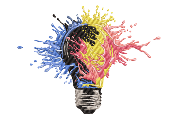 Colorful Light Bulb Embroidery Review