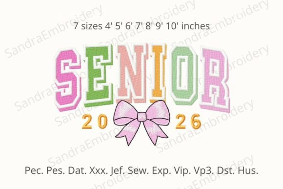 Senior 2026 Graduation Embroidery Design Review
