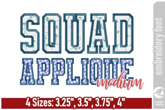 Squad Varsity Applique Font - Medium Review